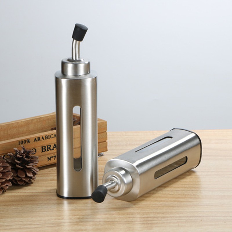 220ml Oil Dispenser Bottle Stainless Steel Oil Bottle Sauce Container
