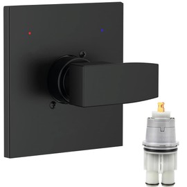Replacement for Delta 13/14 Series Shower Handle Trim Kit with RP46074 Cartridge, Compatible with Delta R10000 Valve, Matte Black (Valve Not Included)