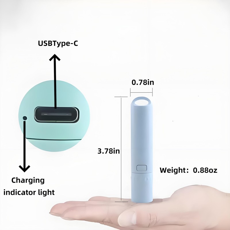 Darlur 5Pack Mini Small LED Flashlights，USB C Rechargeable Flash Lights，Ultralight