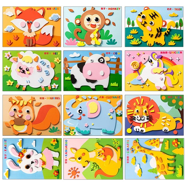 Lovyan 3D EVA Foam Stickers with Templates, Simple Sticky Foam