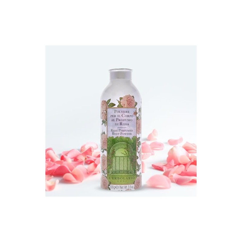 LErbolario Lerbolario rosa perfumed body powder, 3.5 oz