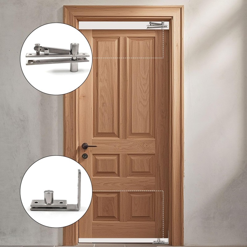 Heavy Duty Stainless Steel Wood Door Pivot Hinges, 180 Degree