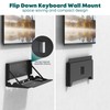 Flip Down Wall Mount Keyboard Tray, 24 Inch Keyboard Holder