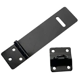 MerriwayÂ® BH01734 Light Safety Hasp and Staple Japanned, 75mm (3 inch) - Black
