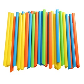 100PCS Colorful Jumbo Smoothie Straws, Bubble Tea Straws, 8.5" Plastic Milkshake Straws for Drinks, Disposable Wide-mouthed Large Straw (100PCS Colorful Jumbo Smoothie Straws)
