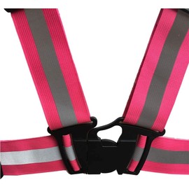 High Visibility Safety Vest, Adjustable Hi Vis Reflective Vest Sports Gear for Walking the Dog,Running,Cycling,Motorcycle (Pink)