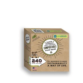 Ecoplanet Goods Compostable Dog Poop Bags I 240 Bags I Made in USA I Completely Biodegrades 90 Days After Use I 100% Plant Based I Eco-Friendly I Extra Strong, Leak Proof, 9”x12”, Premium Thickness