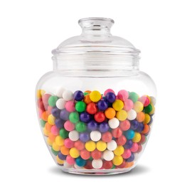 Modern Innovations 80-Ounce Candy & Cookie Jar with Lid, Premium Acrylic Clear Apothecary Jar, Wedding & Home Décor Centerpiece, Cookie, Candy, Decorative Kitchen Storage Jar, Bathroom Organization