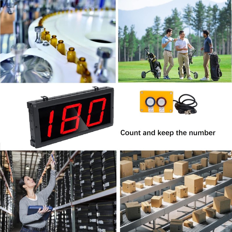 Ledbrigym Digital Lap Counter 4 Inch Up Down with Switch