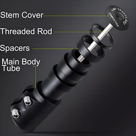 Bicycle Stem Riser Aluminum Alloy Bicycle Handlebar Riser Head Up Adapter Bicycle Fork Stem Extension Bicycle Handlebar Riser for Mountain Bikes Road Bike MTB BMX (210mm)