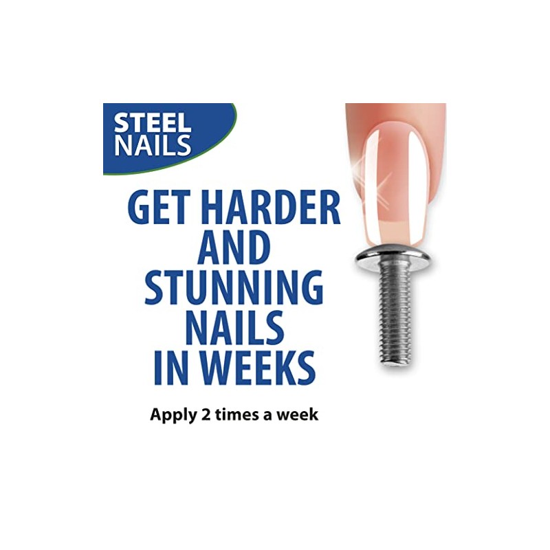 Steel Nails Hardener with Keratin, Calcium and Garlic 3 Pack