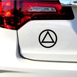 AA Alcoholics Anonymous Symbol Decal Sticker for Car Window Bumper 2PACK (Black)