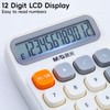 M&G Desktop Calculator 12 Digit Mechanical Switch Calculator with Large