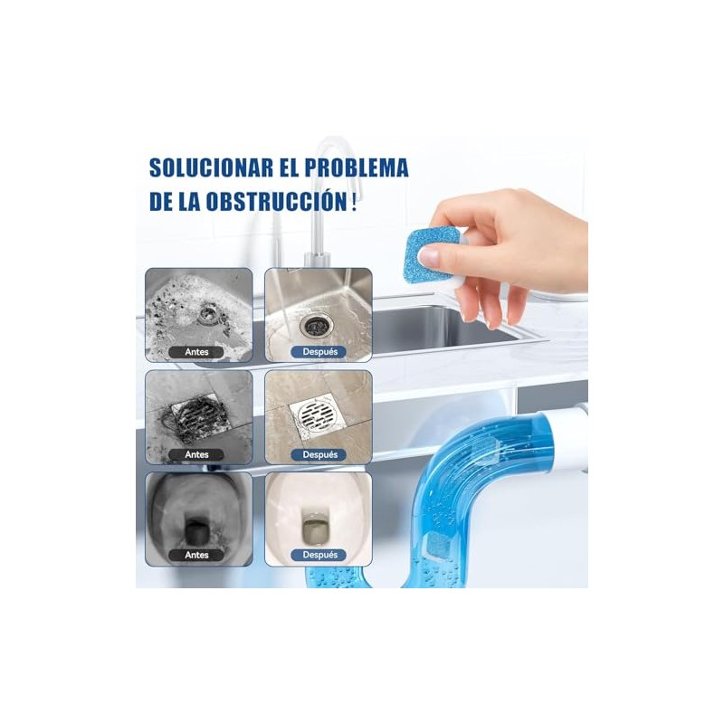 24 Pack Efervescentes Limpiador Tabletas Lavadora, JASUVII Detergente desincrustante para