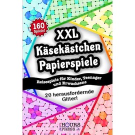 Käsekästchen Papierspiele XXL Reisespiele für Kinder Teenager und Erwachsene: Spiele für unterwegs mit Papier und Bleistift, Auto Familie Urlaub ... Klassiker (Reisespiele für unterwegs, Band 2)