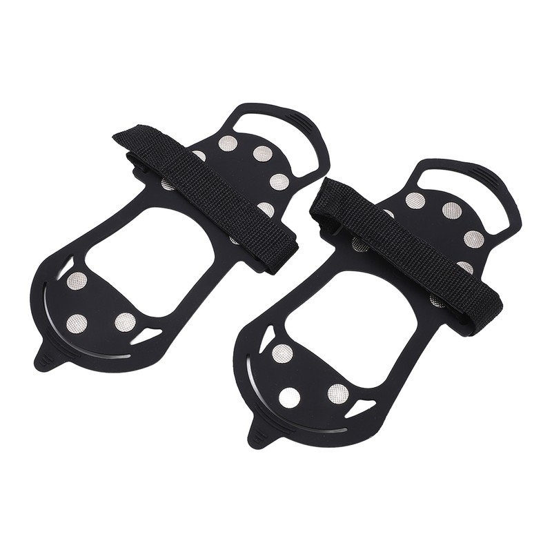 2pcs/set 10 Tooth Crampons Shoe Cover Rustproof Durable Mountaineering Ice