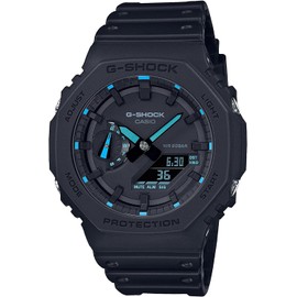 G-Shock by Casio Men's GA2100-1A2 Black/Blue Analog-Digital Watch One Size