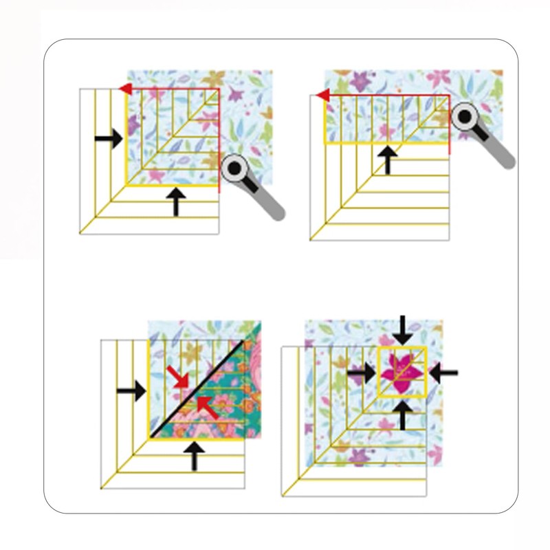 Prym PRM611306 Omni-Grid Ruler, 5.9 x 5.9 inches (15 x