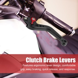 X AUTOHAUX 1 Pair Motorcycle Brake Clutch Levers CNC for Yamaha FZ6 Fazer Black