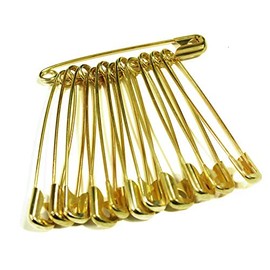 Gold Plated Safety Pins for Home Office Use Art Craft Sewing Jewelry Making (38mm - 240pcs)