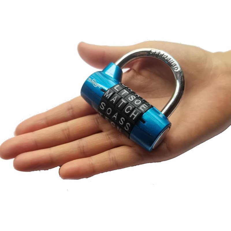 Gym Locker Lock,5 Letter Word Lock,5 Digit Combination Lock,Safety Padlock