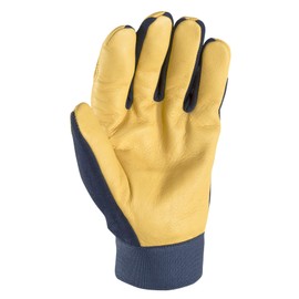 Wells Lamont Men's Leather Palm Work Gloves | Heavy Duty, Form Fitting for Improved Dexterity | Made with Water-Resistant HydraHyde, XX-Large (3207XX) , Blue