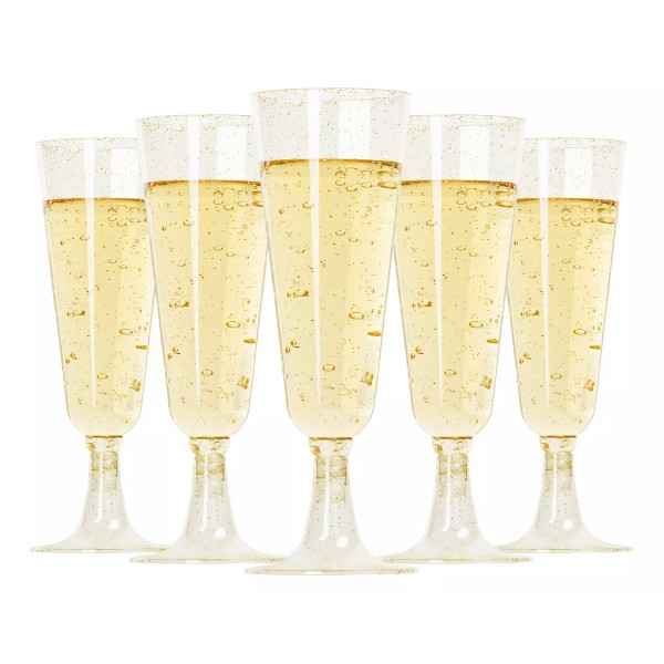 Berry Bloom 72 Copas De Champagne 4.5 Oz Glitter Plástico Premium 133 Ml