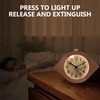 COZHYESS Analog Wooden Alarm Clock, Retro Table Clock, Silent Clock