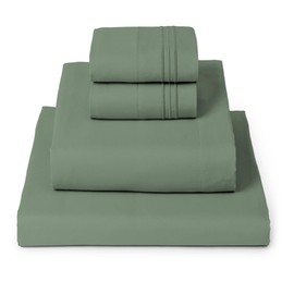 Mellanni Full Sheets Set - 4 PC Iconic Collection Bedding - Hotel Luxury, Extra Soft, Cooling Bed Sheets - Wrinkle, Fade, Stain Resistant (Full, Sage)