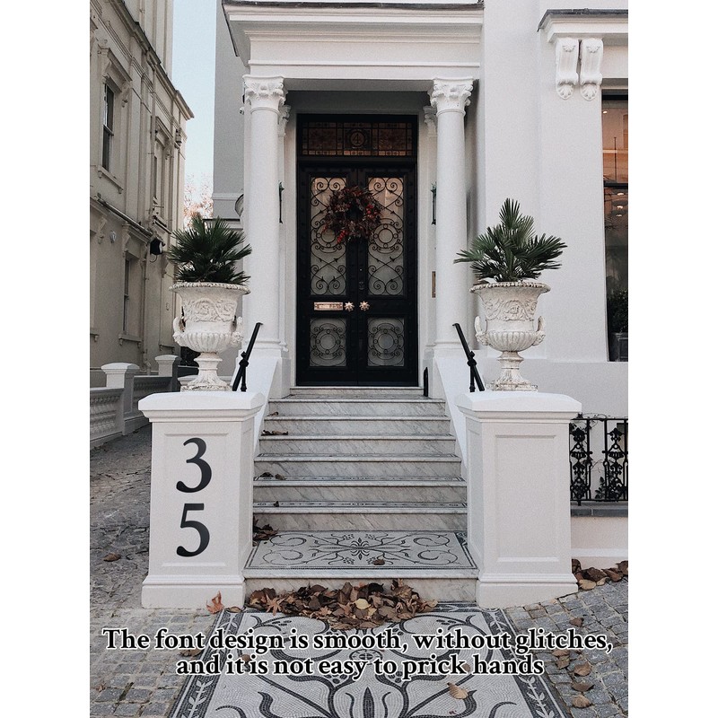 Modern Extra Large House Number Fine Structure Powder Coated Height