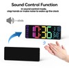 YISILE 13" Digital Wall Clock with Night Light,8 RGB Color,Dual