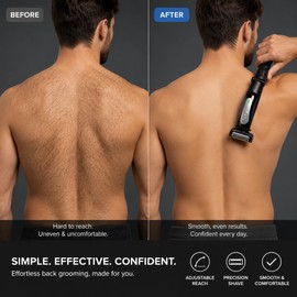 Extendable Back Shaver for Men’s Body Grooming – Detachable Electric Trimmer for Hard-to-Reach Areas