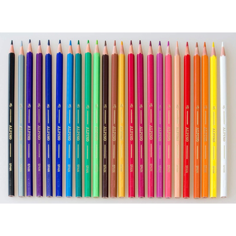 Alpino 722854 - Coloured Pencils, Wallet of 24 - Assorted