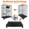 Homey Pet 50 Inch Cat Cages Indoor, Large 4-Tier Cat