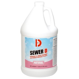 Big D 597 Sewer D Deodorant for Water Treatment and Sewage Disposal Plants, Natural Fragrance, 1 Gallon (Pack of 4) - Kills Odors, Non-Flammable, Non-Toxic, Will not Change Properties of Water
