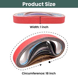 1 x 18 Inch Knife Sharpener Sanding Belts, 16 Pack