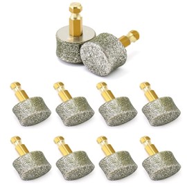 Hysgscwd 10pcs Dog Nail Grinder Replacement Heads, Pet Nail Clippers Diamond Tips Drill Bit, Pet Nail Trimmers Spare Grinding Wheel for Pet Paw Grooming Tool, Cat Claw Nail Trimmer Grinder RotaryTip