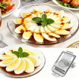 Rallador de Huevos, Rebanador de Huevos para Huevos Duros, Rebanador de Huevos de Acero Inoxidable, Cortador de Huevos para Huevos, Fresas, Frutas Blandas