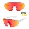 Ukoly Cycling Sports Sunglasses,Polarized Sunglasses with 3 Interchangeable Lenses,Baseball Running