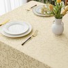 Romanstile Jacquard Rectangle Tablecloth, Waterproof Elegant Damask Curly Floral Pattern