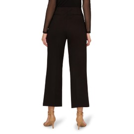 Adrianna Papell Women's Ponte Knit Pull On Pant with Kick Flare Hem, Black
