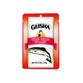 GEISHA Skinless Boneless Pink Salmon 5oz (Pack of 12), Pink Salmon| HALAL - Contains 9g of Protein - Kosher - Zero Trans Fat – Gluten Free - No Sugar Added – Wild Caught