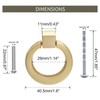 Bonsicoky 6 Pcs Round Cabinet Ring Pull Handles Single Hole