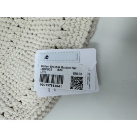Lululemon Size S/M Cotton Crochet Bucket Hat, Light Ivory