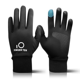 AXKAL Winter Gloves Kids Cycling Grip Warm Comfortable Anti-Slip Value Pair, Glove Soft Durable Running Walking Hiking School Lightweight For Boys Girls Youth Children (L, Black)