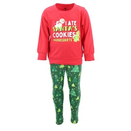 Unique Baby Girls I Ate Santas Cookies Shirt Leggings Christmas Outfit Clothes (9Y, Red)