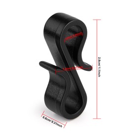 ELECLAND 150 Pcs Gutter Hooks for Outdoor Lights Christmas Hangers Plastic S Clips for Festival Decorations Outdoor, Christmas Lights Clips (Black)