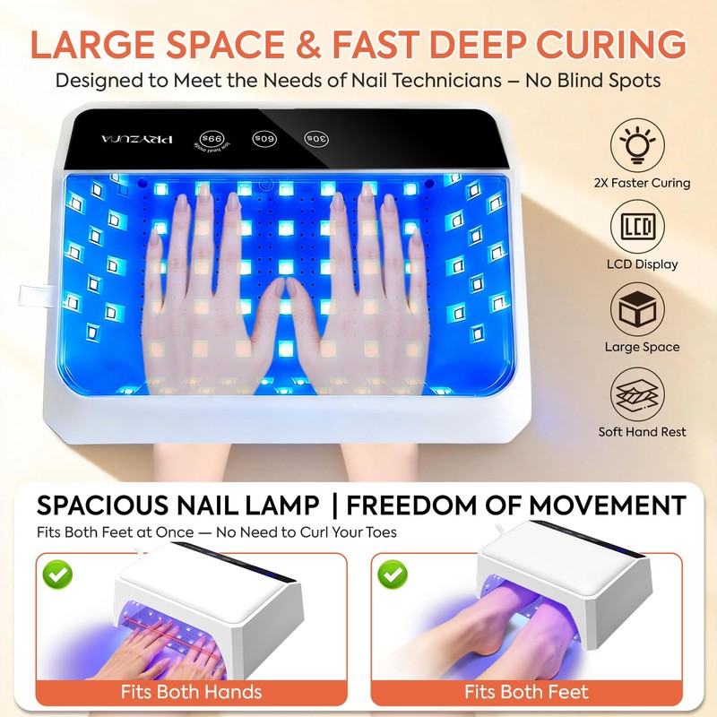 UV LED Nail Lamp, 120W UV Light for Gel Nails