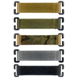 HEMLBOYW tactical molles strip molles hook badge backpack tactical patch molles strip morale patch attachment tactical molles adapter id patch attachment molles strip, black-4pcs