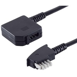 Telephone Extension 4-Core TAE-N Plug TAE-N Plug 15 m Black